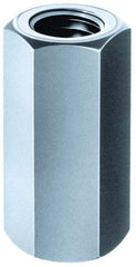 Gibraltar - M10x1.50 Thread, 30mm OAL Steel Standard Coupling Nut - Black Phosphate Coated, 16mm Width Across Flats, 18.5mm Width Across Points - Best Tool & Supply