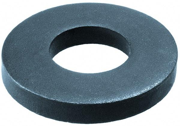 Gibraltar - M18 Screw, Steel Standard Flat Washer - 19mm ID x 45mm OD, 6mm Thick, Black Phosphate Finish - Best Tool & Supply