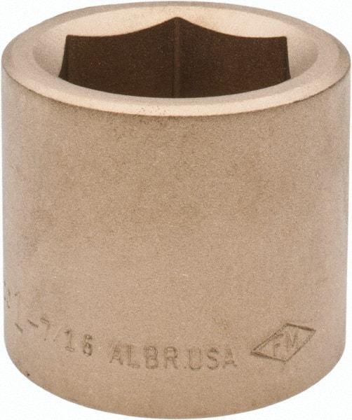 Ampco - 1-7/16", 3/4" Drive, Standard Hand Socket - 6 Points, 2" OAL, Aluminum Bronze - Best Tool & Supply