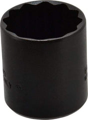 Proto - 1-5/16", 1/2" Drive, Standard Hand Socket - 12 Points, 1-3/4" OAL, Alloy Steel, Black Finish - Best Tool & Supply