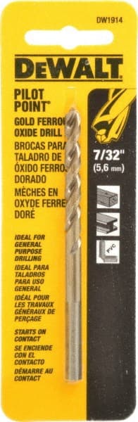 DeWALT - 7/32" Cobalt, 135° Point, Straight Shank Maintenance Drill Bit - Best Tool & Supply