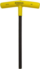 Bondhus - 3/8" Hex, T-Handle Cushion Grip, Hex Key - 9" OAL, Protanium High Torque Steel, Inch System of Measurement - Best Tool & Supply