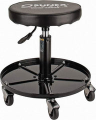 Sunex Tools - 15-1/2 to 20-1/2" High, Adjustable Height Stool - Vinyl Seat, Black - Best Tool & Supply