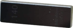 Mitutoyo - 0.14" Rectangular Steel Gage Block - Accuracy Grade 0, Includes Certificate of Inspection - Best Tool & Supply