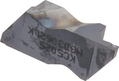 Kennametal - 3062NGD K Grade KC5025, 1.58mm Cutting Width Carbide Grooving Insert - 3.18mm Max Depth of Cut, Left Hand, 0.19mm Corner Radius, TiAlN Finish - Best Tool & Supply