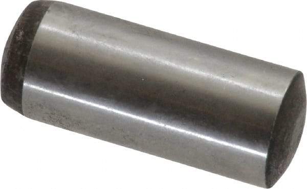 Value Collection - 10mm Diam x 25mm Pin Length Alloy Steel Standard Dowel Pin - C 58-62 Hardness, 37,100 Lb Breaking Strength, 1 Rounded End - Best Tool & Supply