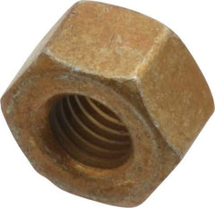 Value Collection - 1/4-28 UNF Steel Right Hand Hex Nut - 7/16" Across Flats, 0.264" High, Zinc Yellow Dichromate Cad & Waxed Finish - Best Tool & Supply