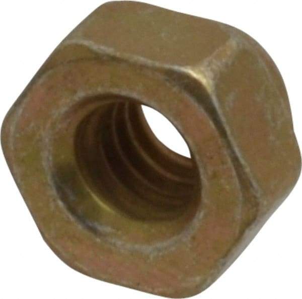 Value Collection - 1/4-20 UNC Grade L9 Hex Lock Nut with Distorted Thread - 7/16" Width Across Flats, 7/32" High, Cadmium Dichromate Finish - Best Tool & Supply