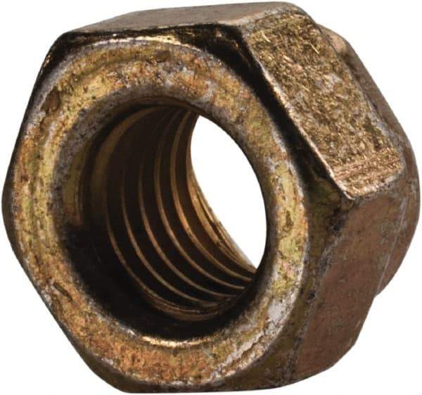 Made in USA - 5/16-24 UNF Grade L9 Hex Lock Nut with Distorted Thread - 1/2" Width Across Flats, 17/64" High, Cadmium Dichromate Finish - Best Tool & Supply