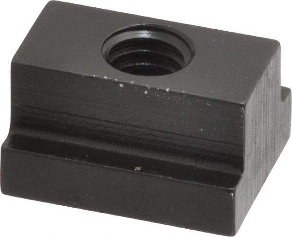 Gibraltar - 5/16-18 Tapped Through T Slot Nut - 7/16" Slot Width, 11/16 x 7/32" Base Width x Height, 7/8 x 1/2" OAL x Height - Best Tool & Supply