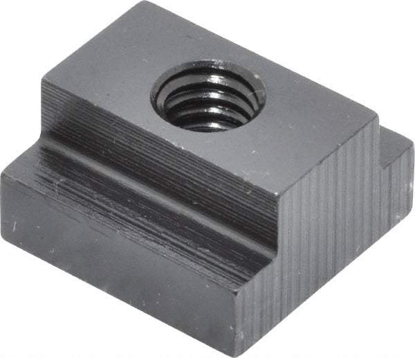 Gibraltar - 5/16-18 Tapped Through T Slot Nut - 1/2" Slot Width, 7/8 x 9/32" Base Width x Height, 7/8 x 1/2" OAL x Height - Best Tool & Supply