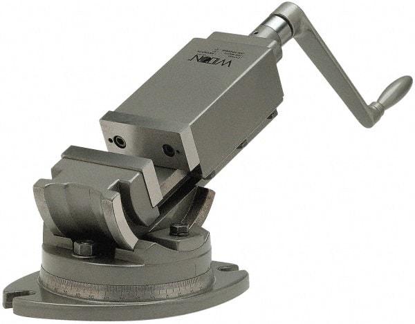 Wilton - 3" Jaw Width, 3" Jaw Opening Capacity, 2-Way Angle Swivel Machine Vise - Manual Operation, 1 Station, 11-1/4" Long x 5-45/64" High x 1-5/16" Deep, Alloy Steel - Best Tool & Supply