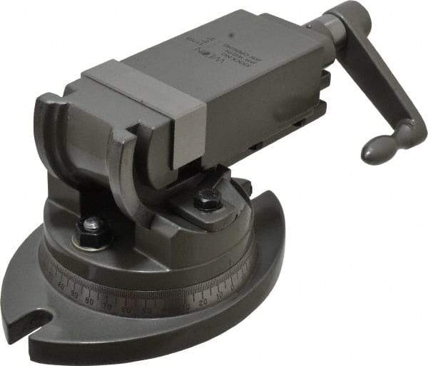 Wilton - 2" Jaw Width, 2" Jaw Opening Capacity, 2-Way Angle Swivel Machine Vise - Manual Operation, 1 Station, 8-29/32" Long x 5" High x 15/16" Deep, Alloy Steel - Best Tool & Supply