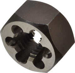 Interstate - 1-8 UNC Thread, 1-13/16" Hex, Right Hand Thread, Hex Rethreading Die - Carbon Steel, 1" Thick - Exact Industrial Supply