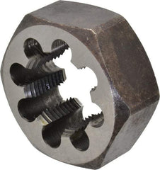 Interstate - 1-3/8 - 12 UNF Thread, 2-3/8" Hex, Right Hand Thread, Hex Rethreading Die - Carbon Steel, 1" Thick - Exact Industrial Supply