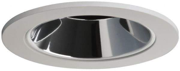 Cooper Lighting - 5-1/16 Inch Wide, White Reflector Fixture Trim - Aluminum - Best Tool & Supply