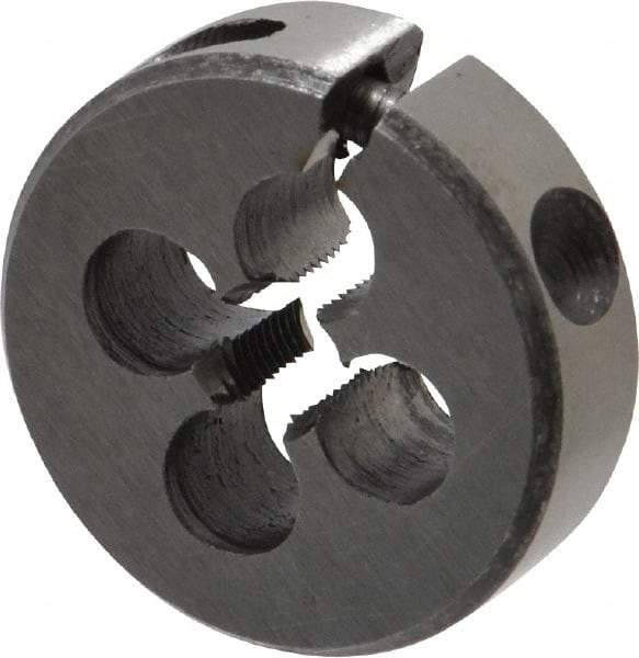 Interstate - #10-56 UNS Thread, 13/16" Outside Diam High Speed Steel Round Die - Right Hand Thread, Adjustable - Exact Industrial Supply