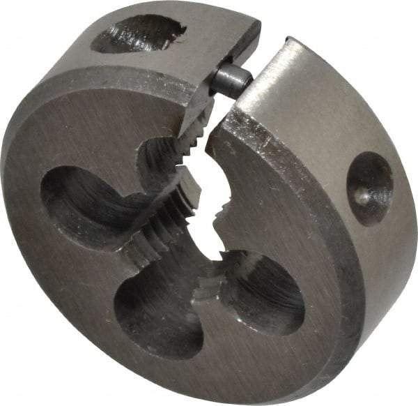 Interstate - 5/16-28 UNS Thread, 1" Outside Diam High Speed Steel Round Die - Right Hand Thread, Adjustable - Exact Industrial Supply