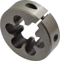 Interstate - 7/8-18 UNS Thread, 2" Outside Diam High Speed Steel Round Die - Right Hand Thread, Adjustable - Exact Industrial Supply