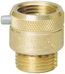 Watts - 3/4" Pipe, Chrome Plated Brass, Hose Connection Vacuum Breaker - Brass Seal, Stainless Steel Spring, FNPT x MNPT End Connections - Best Tool & Supply