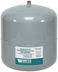 Watts - 6.0 Gallon Capacity, 15 Gallon Tank, 16 Inch Diameter, 20-13/16 Inch High, 1/2 Inch Port, Expansion Tank - Steel, Polymer Coating - Best Tool & Supply