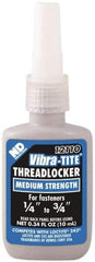 Vibra-Tite - 10 mL Bottle, Blue, Medium Strength Liquid Threadlocker - Series 121, 24 hr Full Cure Time, Hand Tool Removal - Best Tool & Supply