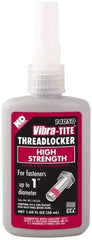 Vibra-Tite - 50 mL Bottle, Red, High Strength Liquid Threadlocker - Series 140, 24 hr Full Cure Time, Hand Tool, Heat Removal - Best Tool & Supply