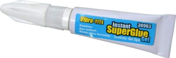 Vibra-Tite - 0.11 oz Tube Clear Instant Adhesive - 75 sec Fixture Time - Best Tool & Supply