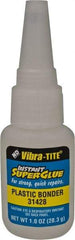 Vibra-Tite - 1 oz Bottle Clear Instant Adhesive - 20 sec Fixture Time, Bonds to Plastic - Best Tool & Supply