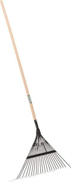 UnionTools - Landscape Rake with 48" Straight Wood Handle - 23" Blade Width, 22 Tines, 22" Tine Length - Best Tool & Supply