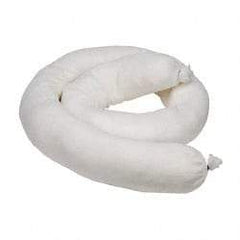 PRO-SAFE - 14 Gal, 4' Long, 3" Diam, Polypropylene Sock - Oil Only, White - Best Tool & Supply