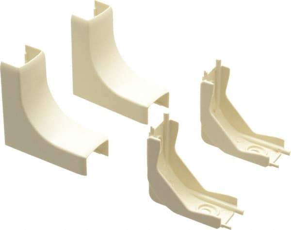 Wiremold - 13/16 Inch Long x 2-1/8 Inch Wide x Raceway Elbow End - Ivory, For Use with ECLIPSE PN03 Series Raceways - Best Tool & Supply