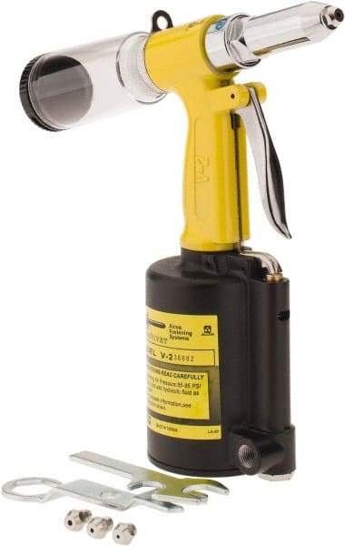 Marson - Up to 3/16" Capacity, Trigger Air Riveter - 0.551" Long Stroke, 1/4" Inlet, V-2 - Best Tool & Supply