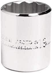 Proto - 3/8" Drive, Standard Hand Socket - 12 Points, 1-3/8" OAL, Chrome Vanadium, Chrome Finish - Best Tool & Supply