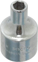 Proto - 3/16", 3/8" Drive, Standard Hand Socket - 6 Points, 1-3/32" OAL, Chrome Vanadium, Chrome Finish - Best Tool & Supply