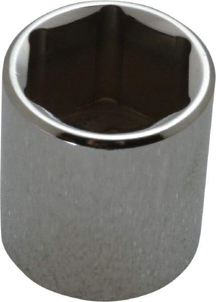 Proto - 3/8" Drive, Standard Hand Socket - 6 Points, 1-3/16" OAL, Chrome Vanadium, Chrome Finish - Best Tool & Supply