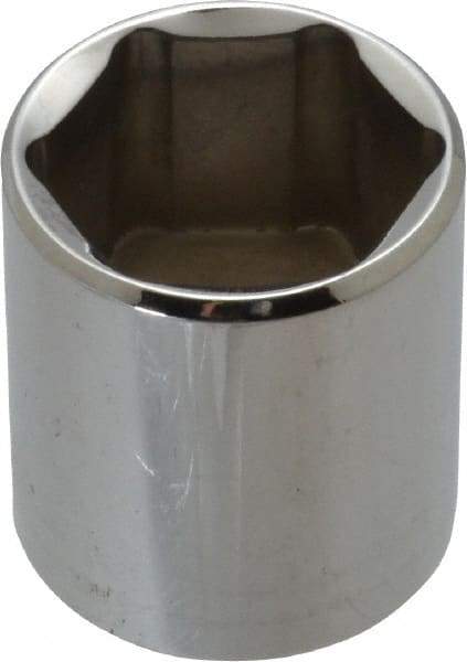 Proto - 3/8" Drive, Standard Hand Socket - 6 Points, 1-5/16" OAL, Chrome Vanadium, Chrome Finish - Best Tool & Supply