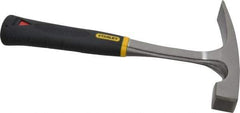 Stanley - 1-1/4 Lb Head Bricklayer's Hammer - 11" OAL, Steel Handle, 1" Face Diam - Best Tool & Supply