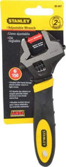 Stanley - 1" Jaw Capacity, 6" Standard Adjustable Wrench - Chrome Vanadium Steel, Black Finish, 7" OAL - Best Tool & Supply