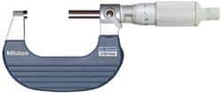 Mitutoyo - 25 to 50mm Range, 0.001mm Graduation, Mechanical Outside Micrometer - Ratchet Stop Thimble, Accurate to 2µm - Best Tool & Supply