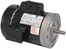 US Motors - 1/2 hp, TEFC Enclosure, No Thermal Protection, 1,725 RPM, 115/230 Volt, 60 Hz, Single Phase Permanent Split Capacitor (PSC) Motor - Size 56C Frame, C-Face Mount, 1 Speed, Ball Bearings, 9.0/4.5 Full Load Amps, B Class Insulation, Reversible - Best Tool & Supply