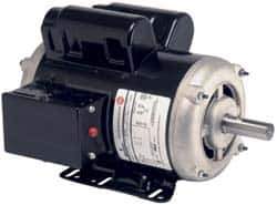 US Motors - 5 hp, ODP Enclosure, Manual Thermal Protection, 3,450 RPM, 230 Volt, 60 Hz, Single Phase Capacitor Start-Cap Run Motor - Size 143T Frame, Rigid Mount, 1 Speed, Ball Bearings, 21 Full Load Amps, B Class Insulation - Best Tool & Supply