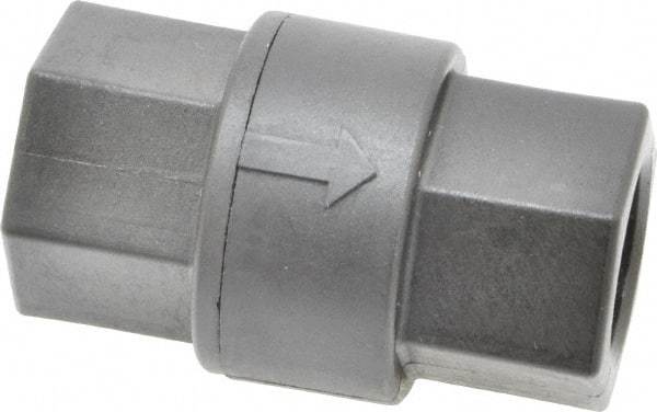 Specialty Mfr - 3/8" Polypropylene Check Valve - Inline, FNPT x FNPT, 125 WOG - Best Tool & Supply