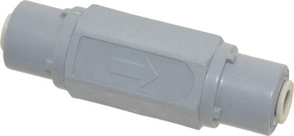 Specialty Mfr - 1/4" PVC Check Valve - Inline, Push To Connect x Push To Connect, 125 WOG - Best Tool & Supply