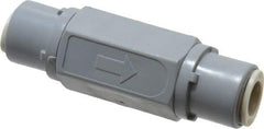 Specialty Mfr - 3/8" PVC Check Valve - Inline, Push To Connect x Push To Connect, 125 WOG - Best Tool & Supply