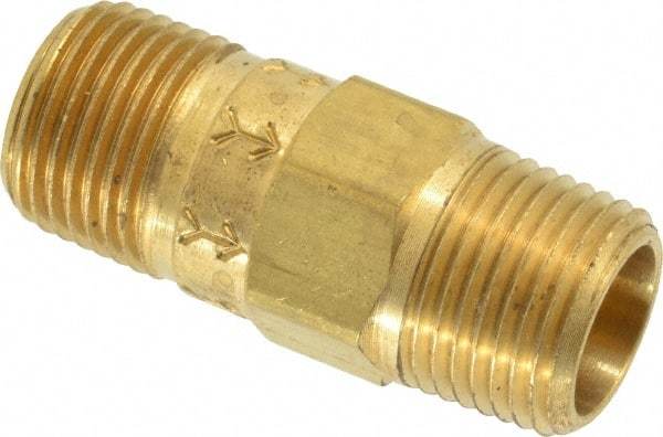 Specialty Mfr - 3/8" Brass Check Valve - Inline, MNPT x MNPT, 500 WOG - Best Tool & Supply