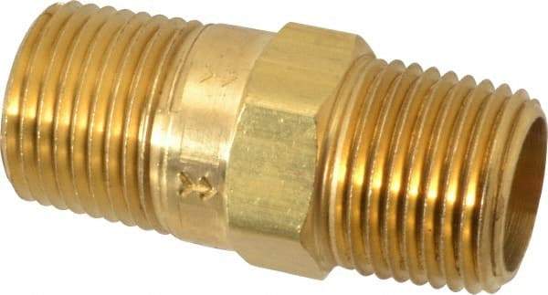 Specialty Mfr - 1/2" Brass Check Valve - Inline, MNPT x MNPT, 500 WOG - Best Tool & Supply