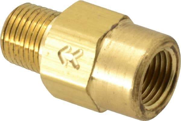 Specialty Mfr - 1/8" Brass Check Valve - Inline, FNPT x MNPT, 500 WOG - Best Tool & Supply