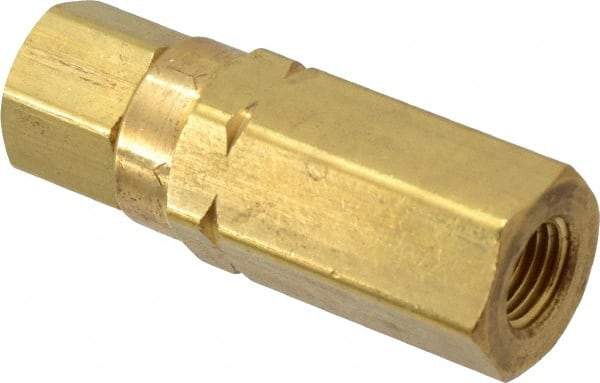 Specialty Mfr - 1/4" Brass Check Valve - Inline, FNPT x FNPT, 3,000 WOG - Best Tool & Supply