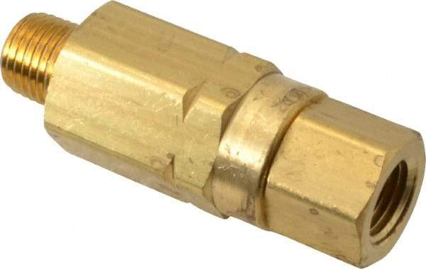 Specialty Mfr - 1/4" Brass Check Valve - Inline, MNPT x FNPT, 3,000 WOG - Best Tool & Supply